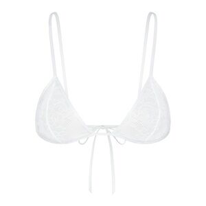 SKIMS Lace Triangle Bralette | Snow